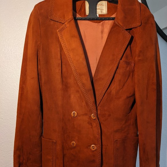 John Harden leather women's vintage jacket - burnt orange/rust - Picture 1 of 5